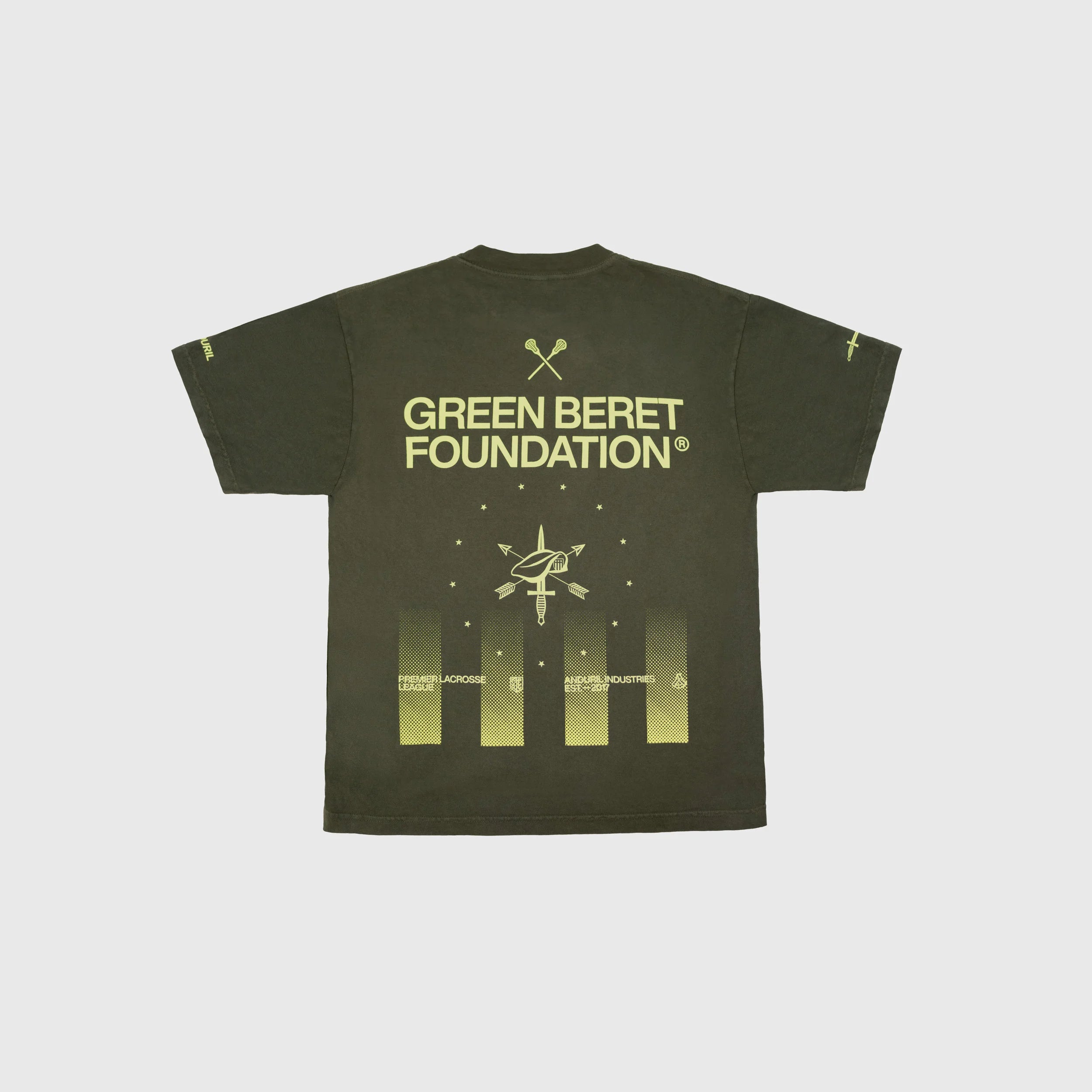 Anduril X Premier Lacrosse League Green Beret Foundation T-Shirt