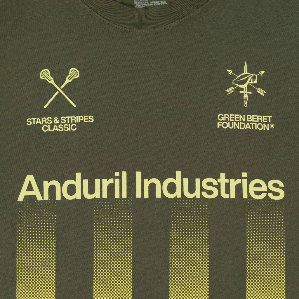 Anduril X Premier Lacrosse League Green Beret Foundation T-Shirt