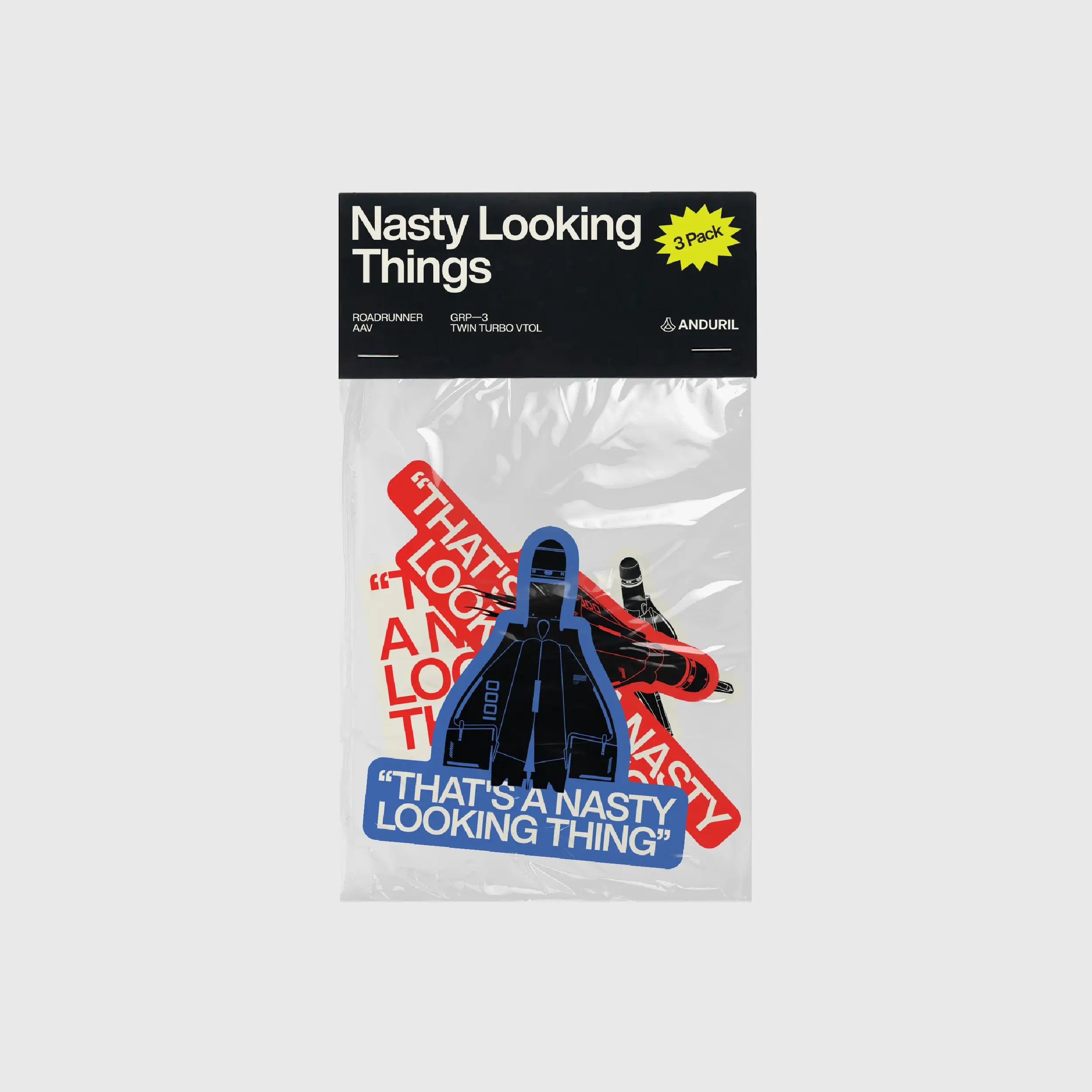 'Nasty Looking Things' 3-pack Decal Stickers
